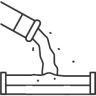 Icon to depict the pumping of liquid concrete into a subfloor