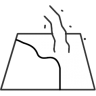 Icon to depict the pouring of liquid screed on a floor